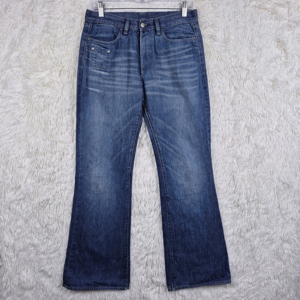 Diesel Sfenx Blue Denim Low Rise Bootcut Jeans Made in Italy Size 29 L32 Y2K VTG